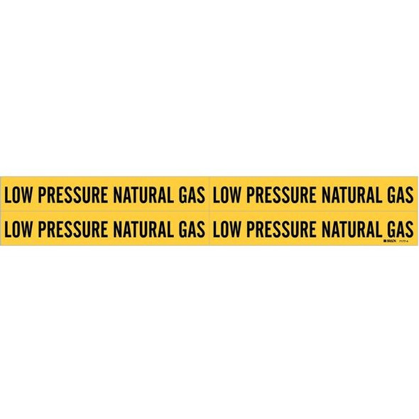 Brady Pipe Marker,Low Pressure Natural Gas,Yel 7177-4