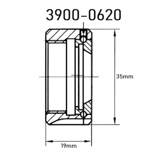 Hhip T-Type M25X1.5 Er-20 Collet Chuck Nut 3900-0620