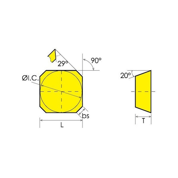 Hhip SEAN-42-AFN C-5 TiN Coated Carbide Insert 6016-0040