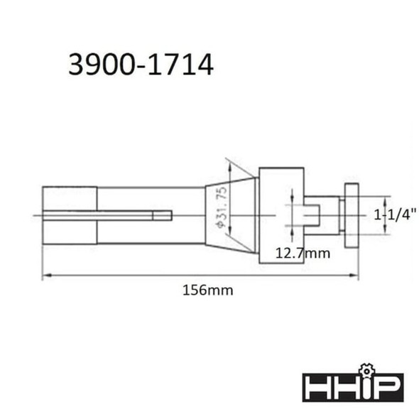 Hhip 1-1-4" R8 Shell End Mill Holder 3900-1714