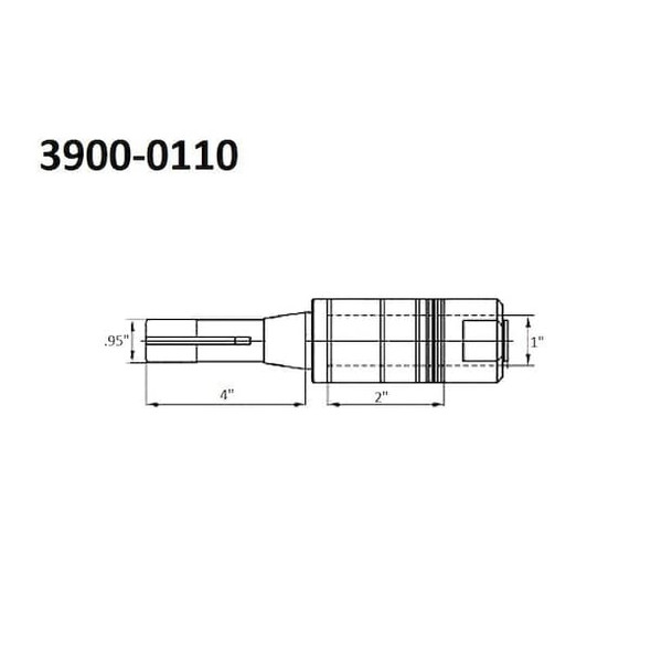 Hhip R8 Stub Milling Machine Arbor 1" 3900-0110