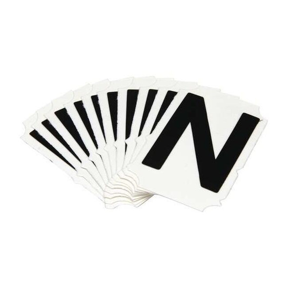 Brady LetterLabel,Polyester,2inH,1-5/8inW,PK10 5050-N