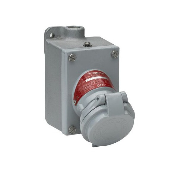 Appleton Electric Pin & Sleev Plug, 20A, 3P, 2W, Alum, 125/250V CPP516