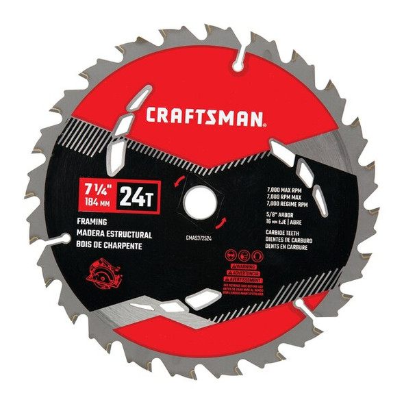 Craftsman Framing Saw Blade,7-1/4" 24T CMAS372524