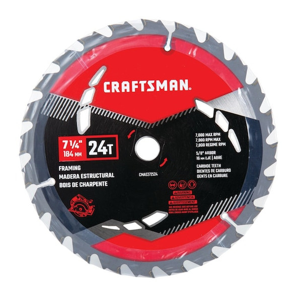 Craftsman Framing Saw Blade,7-1/4" 24T CMAS372524