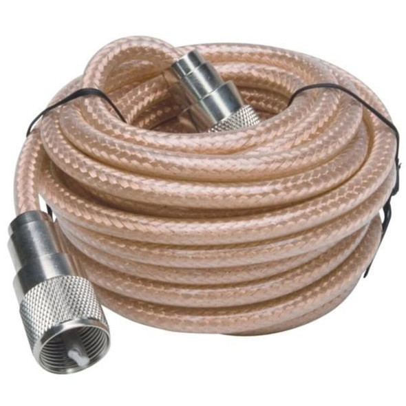 Roadpro CB Antenna Mini-8 Coax Cable, 18 ft. RP-8X18CL