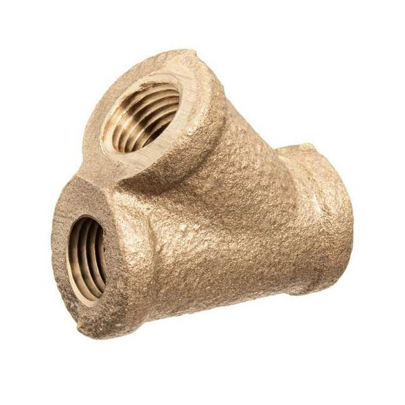 Wye Brass Brass Class 125 Pipe Fittings, 1 in Female NPT X 1 in Female NPT