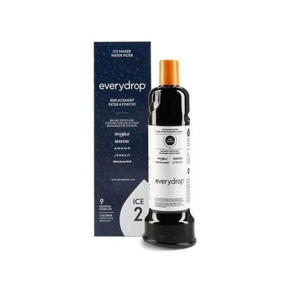 Whirlpool Water Filter, Black, Plastic, 2 1/2 in H F2WC9I1