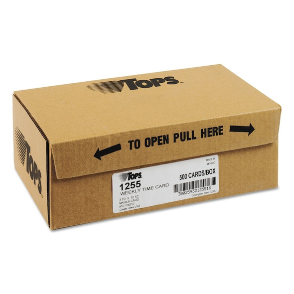 Tops Time Card for Cincinnati/Simplex,PK500 1255