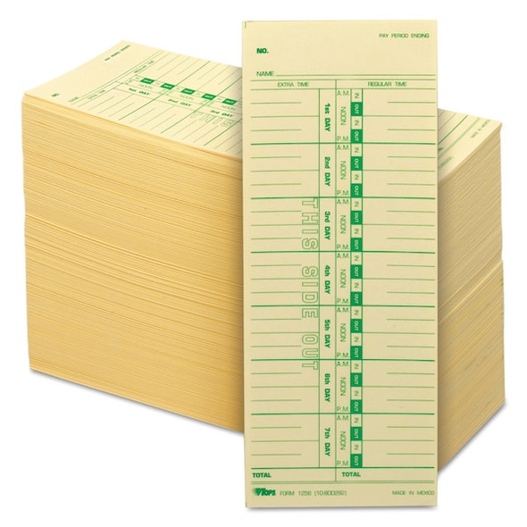 Tops Time Card 3.5x9,500/Box,PK500 1256