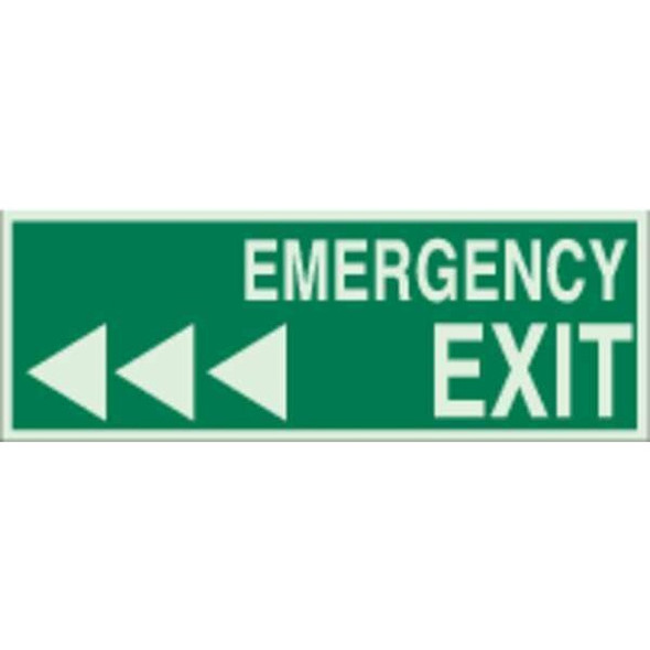 Brady Exit Sign, 5" Height, 14" Width, Plastic, Rectangle, English 90924