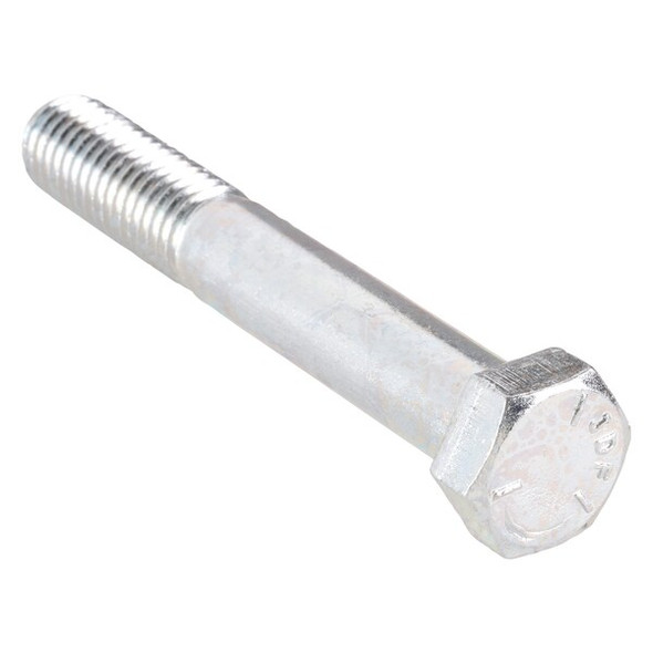 Grade 5, 5/8"-11 Hex Head Cap Screw, Zinc Plated Steel, 4-1/4 in L, 5 PK