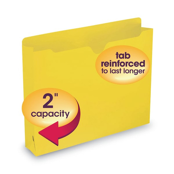 Smead File Jacket,2",Yellow,PK50 75571