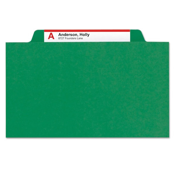Smead Classification Folders,Green,PK10 19033