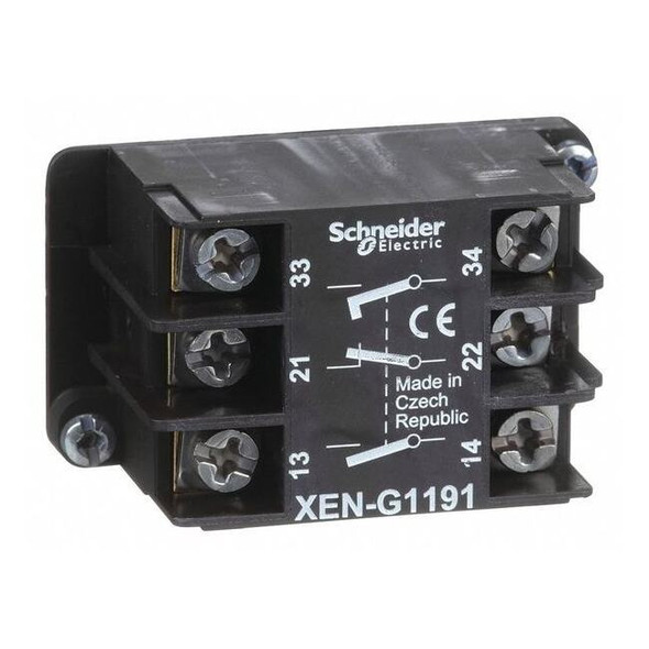 Schneider Electric Pendent Contact Block,1NC+2NO EarlyClose XENG1191