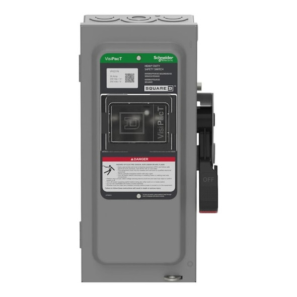 Safety Switch, Nonfusible, 3PST, Three Phase, NEMA 1, Indoor, Steel  VHU361