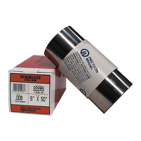 Precision Brand Shim Stock,Roll,Cold Low Stl,0.0020 In 16205