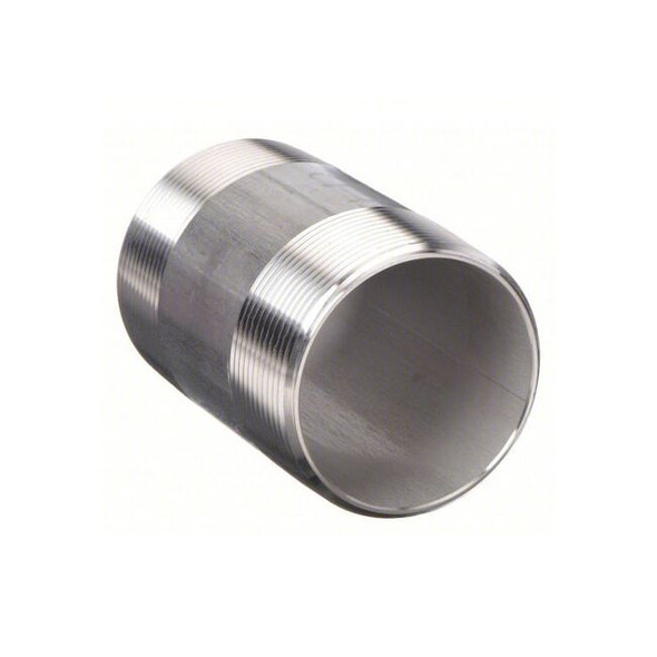 1-1/4" MNPT x 3-1/2" TBE Stainless Steel Pipe Nipple Sch 80
