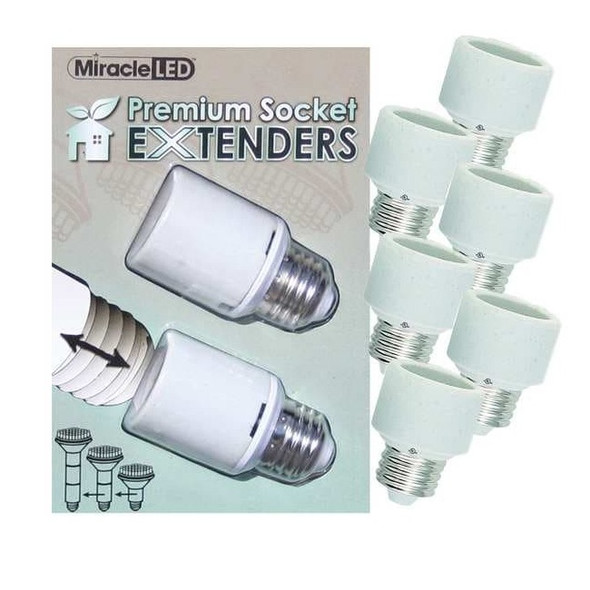Miracle Led U.L. Listed 1 Inch Stackable Porcelain Socket Extenders,PK6 602221