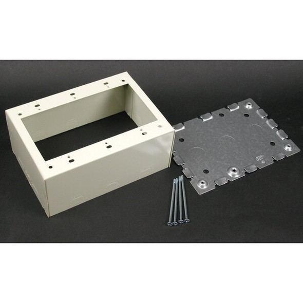 Wiremold GFCI Three Gang Box Fitting,Ivory,Steel V5744S-3