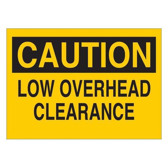 Caution Sign, 7 in Height, 10 in Width, Vinyl, English