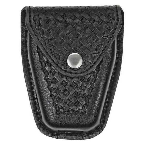 Heros Pride Handcuff Pouch, Synthetic Leather, Black, L, Snap 1452WN