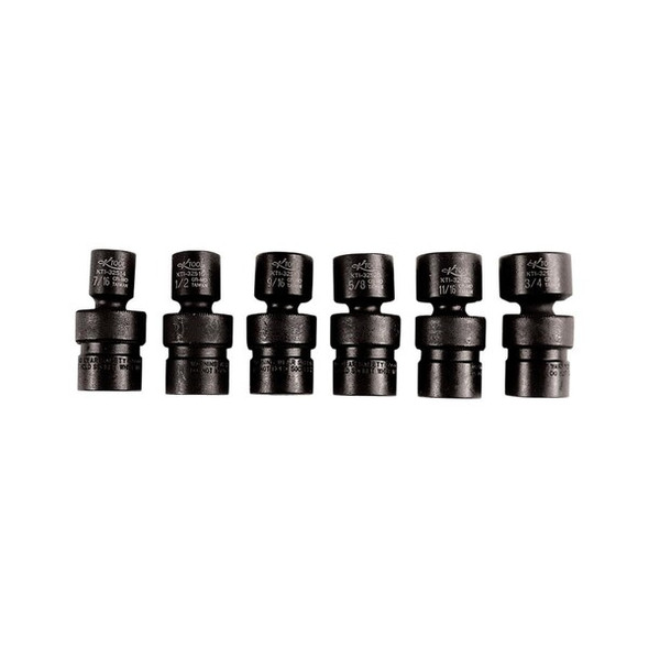 K-Tool International Flex Impact Socket Set,3/8"Dr,6 pcs. KTI-32500 K-Tool International Flex Impact Socket Set,3/8"Dr,6 pcs. KTI-32500