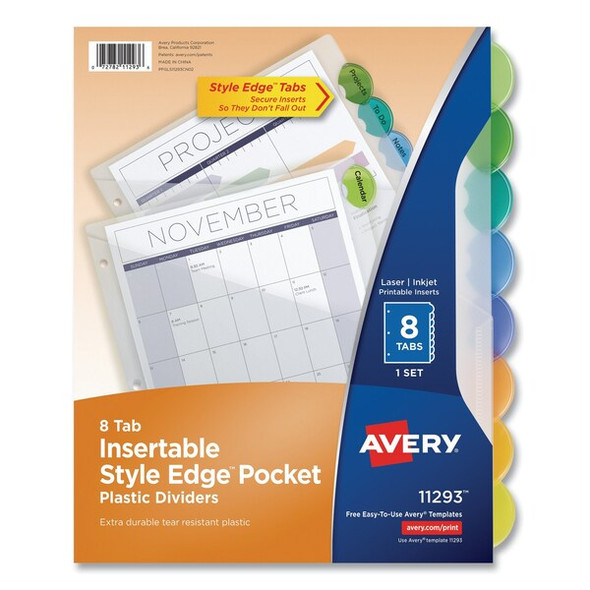 Avery Dennison Plastic Divider,PK8 11293