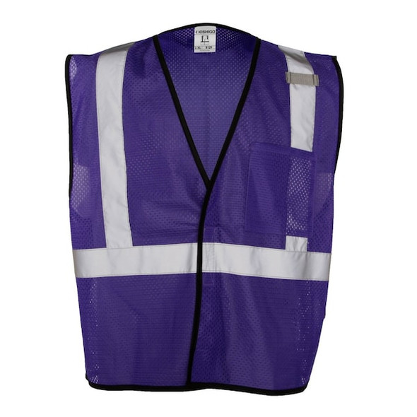 Kishigo High-Visibility Vest,Purple,L/XL B129-L-XL