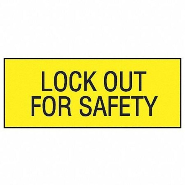 Panduit Lockout Label,5 In. H,3-1-2 In. W,PK5 PVS0503N458Y