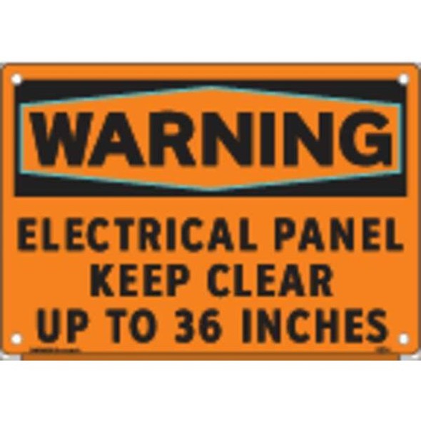 Electromark Warning Sign,7 x 10In,BK/ORN,ENG,Text S214FF Electromark Warning Sign,7 x 10In,BK/ORN,ENG,Text S214FF