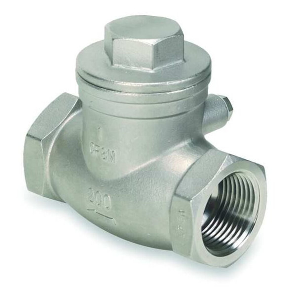 Manufacturer Varies 3-8" NPT Stainless Steel Swing Check Valve 4VMT8