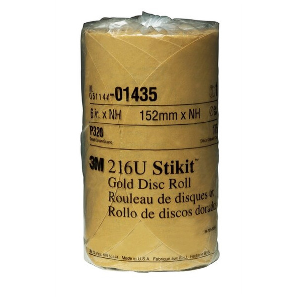 3m Stikit Gold Disc Roll,175 Discs Per Roll,6" MMM1435