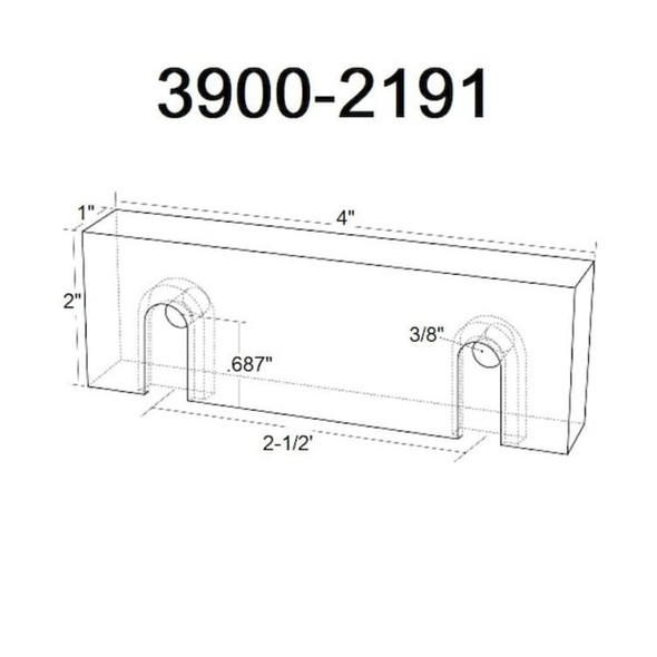 Hhip 4(L) X 2(H) X 1(W) Quick-Lok Aluminum Vise Jaws 3900-2191