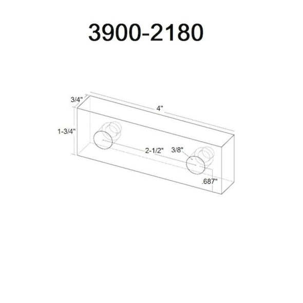 Hhip 4(L) X 1.5(H) X .75(W) Aluminum Vise Jaws 3900-2180
