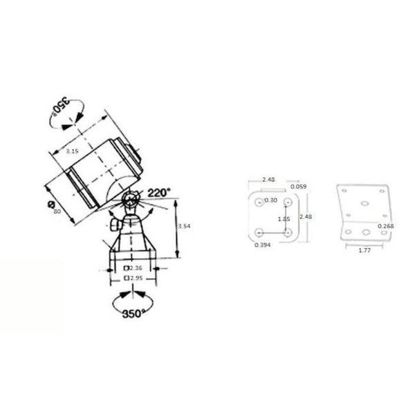 Hhip 5 Watt Waterproof LED Short Arm Work Light 8401-0462