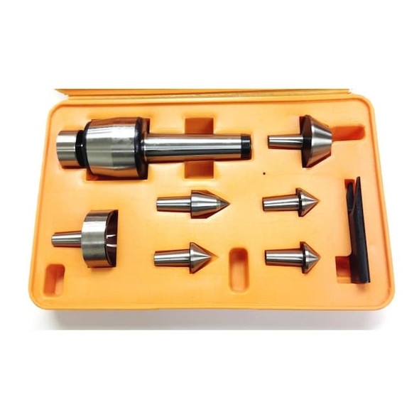 Hhip 9 Piece MT4 Multi-Shape Interchangeable Tip Live Center Set 3900-5022