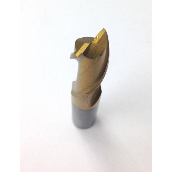 5/16 X 3/8" TiN 2 Flute High Speed Steel Center Cut Single End Mill