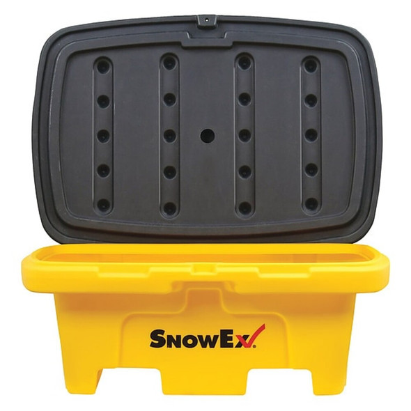 Snowex Yellow Salt Box, Plastic, 12 cu ft Volume Capacity 2FGV6