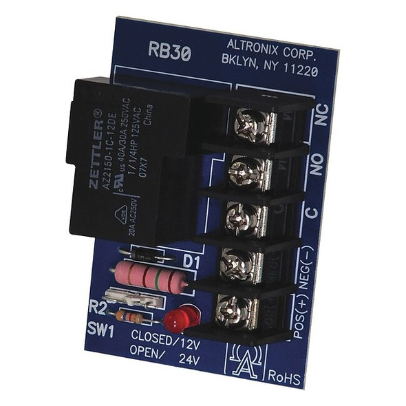 Altronix Relay Module Heavy Load 12/24V 95Ma SPDT, Relay, - RB30