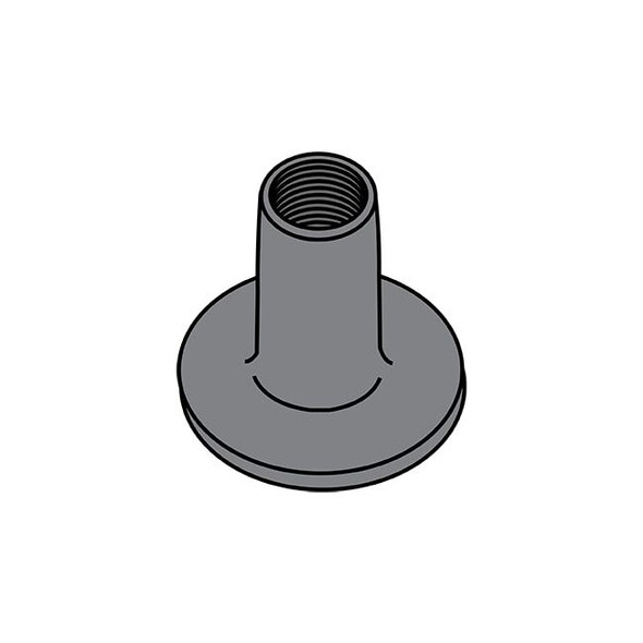 Manufacturer Varies Round Weld Nut, #6-32, Steel, 0.039 in Ht, 1000 PK 0604NWR