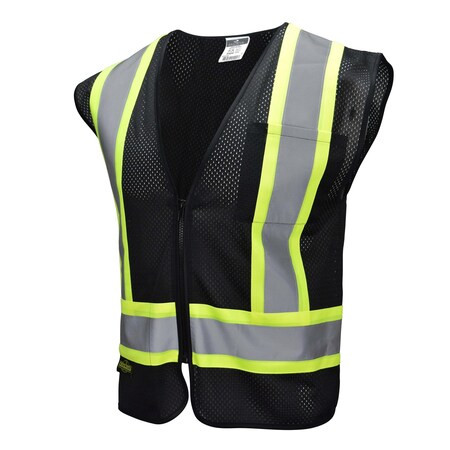 Radians Safety Vest,SV22 Economy TypeO,Black,2XL RAD-SV22-1ZBM - 2XL