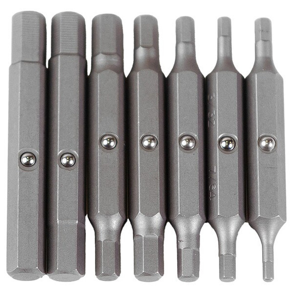Megapro DriverBitSet,7pcs,Steel,Shank:1/4" 6REPLACEMENT-HEX