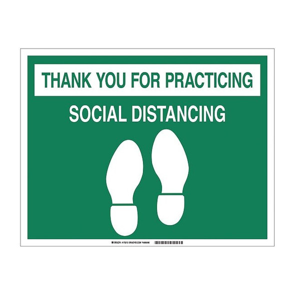Thank You For Practicing Sign, 14 in H, 18 in W, Vinyl, English, 170213