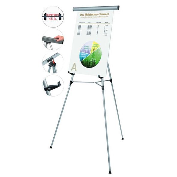 Mastervision Easel,Display,3 Leg HeavyWeight,Silver FLX05102MV Mastervision Easel,Display,3 Leg HeavyWeight,Silver FLX05102MV