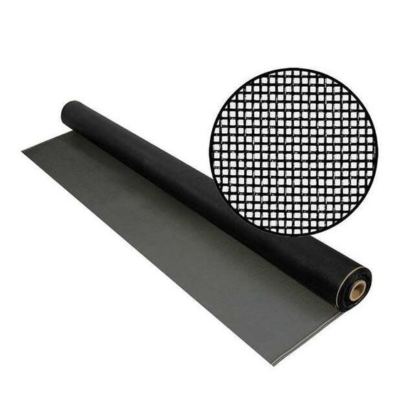 Replacement Screen, Fiberglass, 60 in W, 100 ft L, 0.013 in Wire Dia, Charcoal