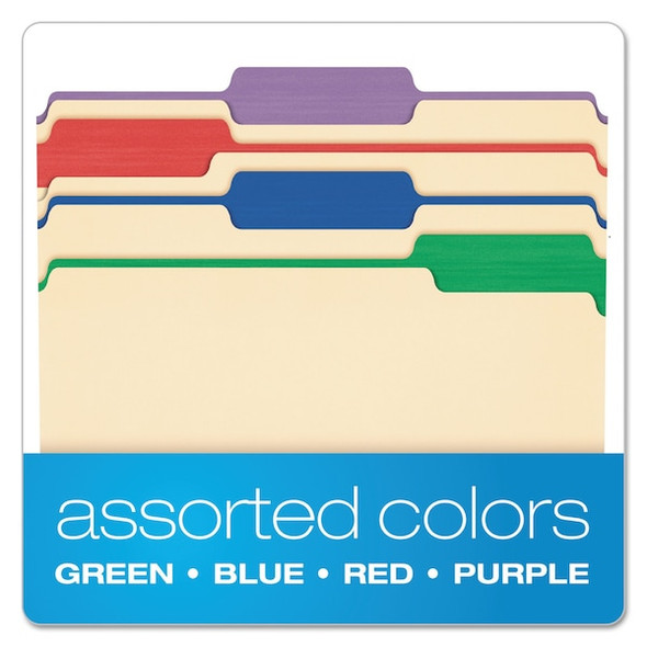 Pendaflex ColorTabFileFolders,1/3Cut,3/4"Exp,PK50 ESS84101