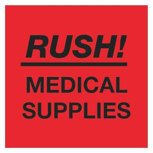 Tape Logic Label,RushMedical Supplies,Red DL1337