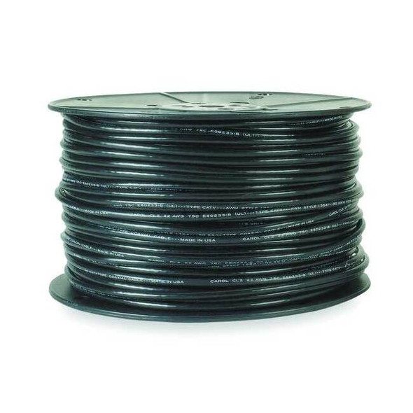 Carol Coaxial Cable,18 AWG,Black C5889.41.01