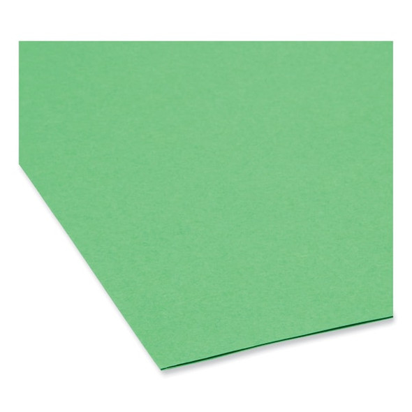 Smead Folders,Reinforced Tab,Green,PK100 12134